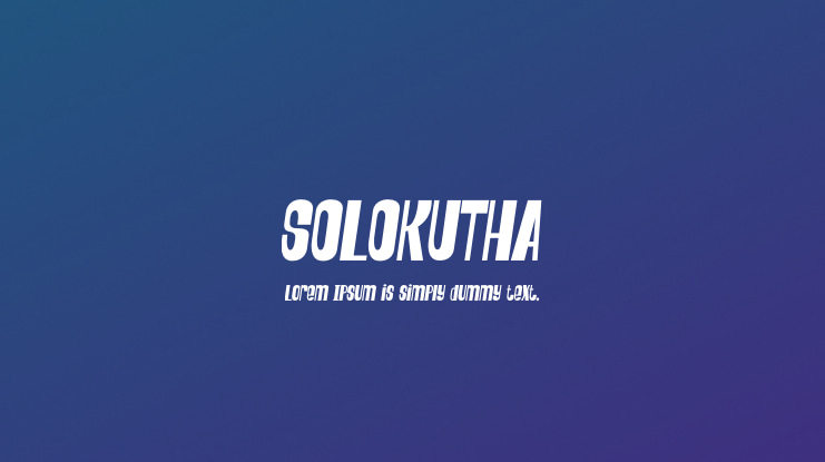 SOLOKUTHA Font