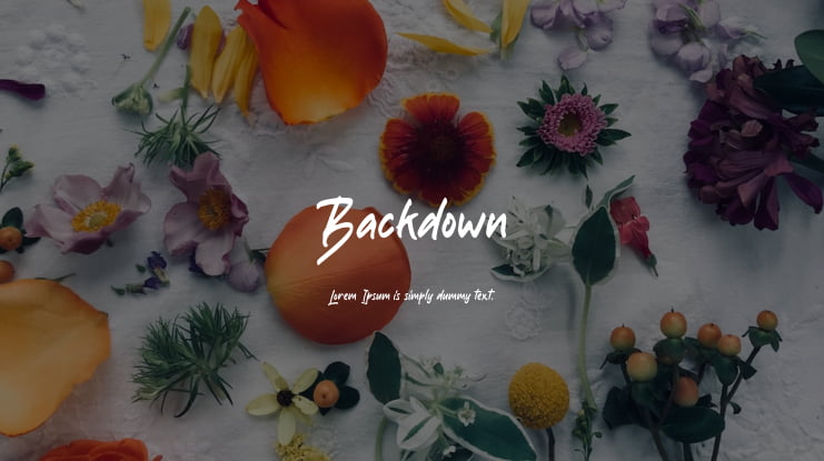Backdown Font