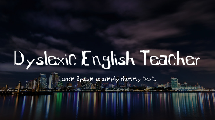 Dyslexic English Teacher Font