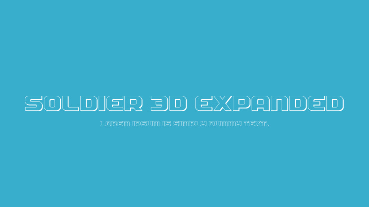 Soldier 3D Expanded Font Family