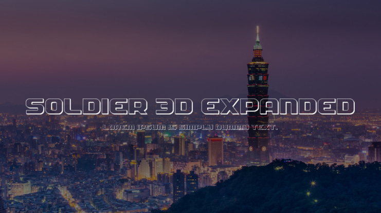 Soldier 3D Expanded Font Family