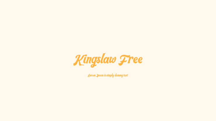 Kingslaw Free Font