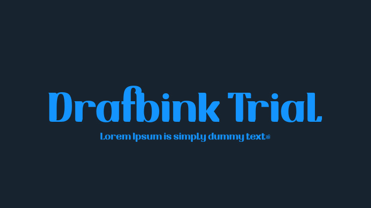 Drafbink Trial Font