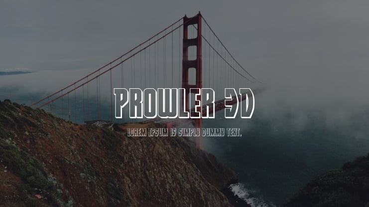 Prowler 3D Font Family