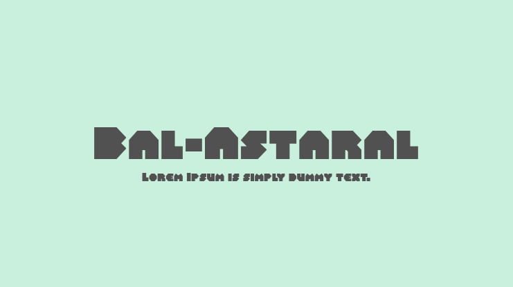 Bal-Astaral Font Family