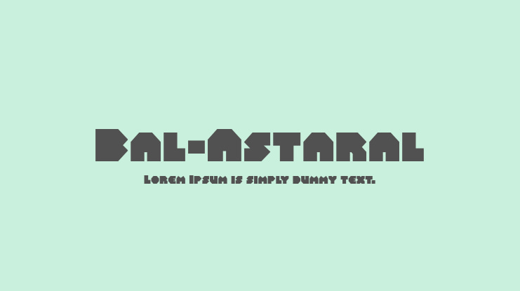 Bal-Astaral Font Family