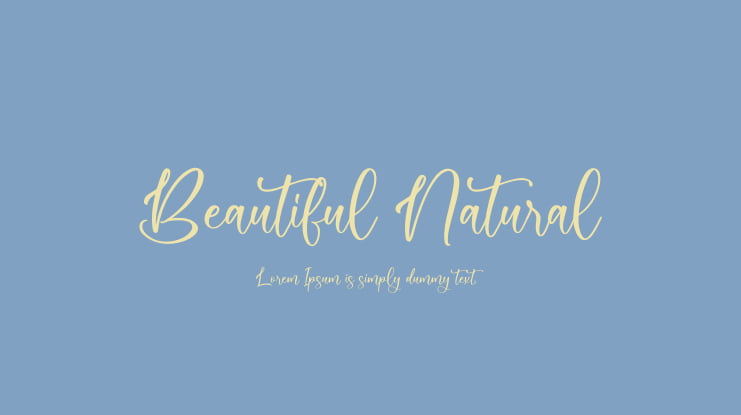 Beautiful Natural Font