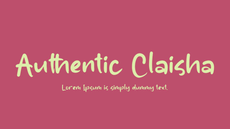 Authentic Claisha Font