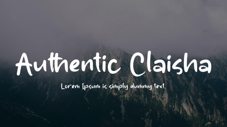 Authentic Claisha Font