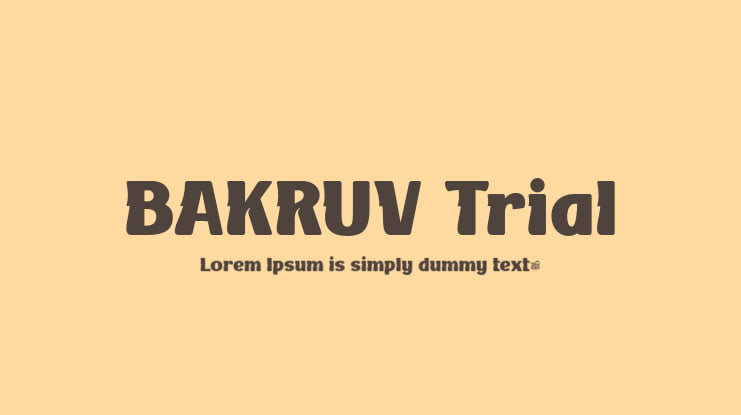 BAKRUV Trial Font