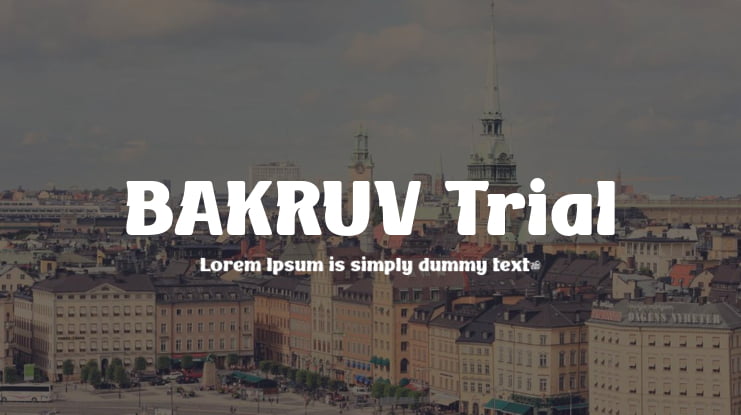 BAKRUV Trial Font