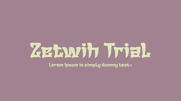 Zetwih Trial Font
