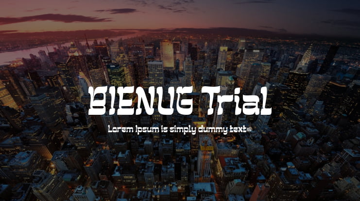 BIENUG Trial Font