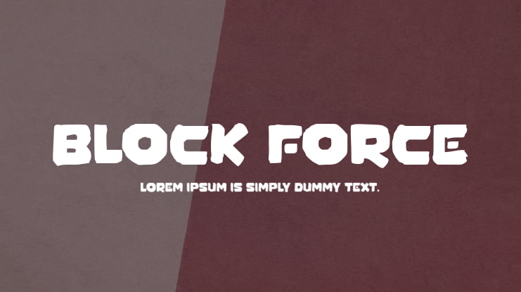 Block Force Font