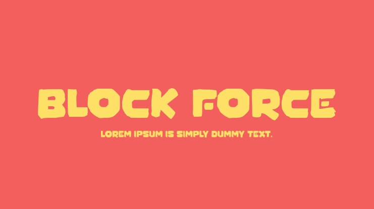 Block Force Font