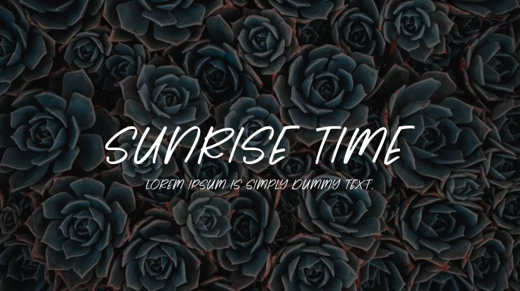 Sunrise Time Font