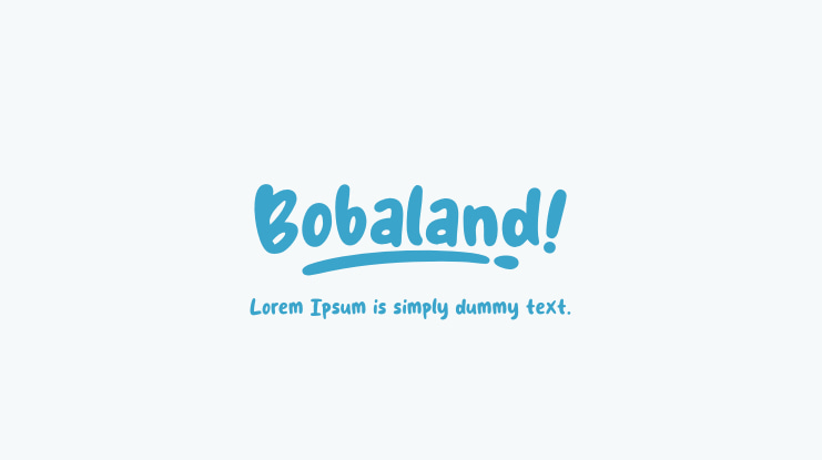 Bobaland Font