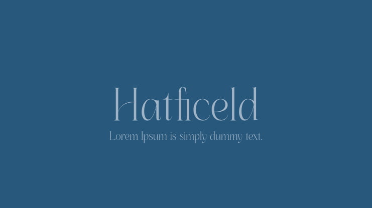 Hatficeld Font