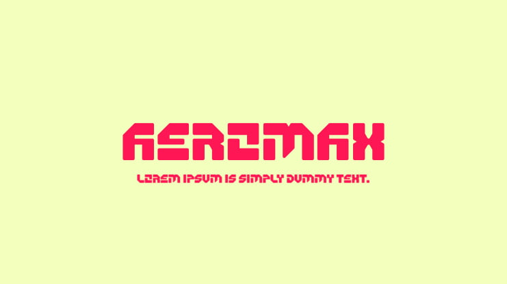 AEROMAX Font