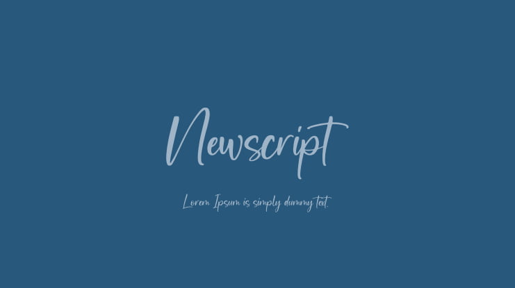 Newscript Font