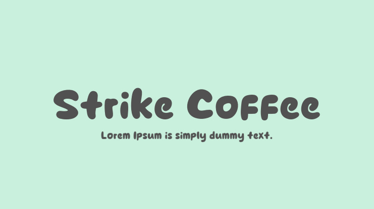 Strike Coffee Font