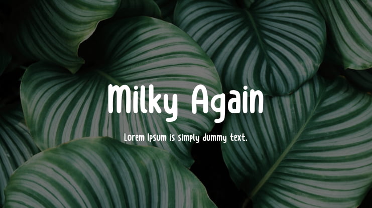 Milky Again Font