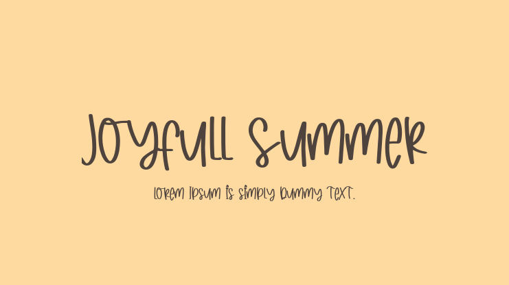 Joyfull Summer Font