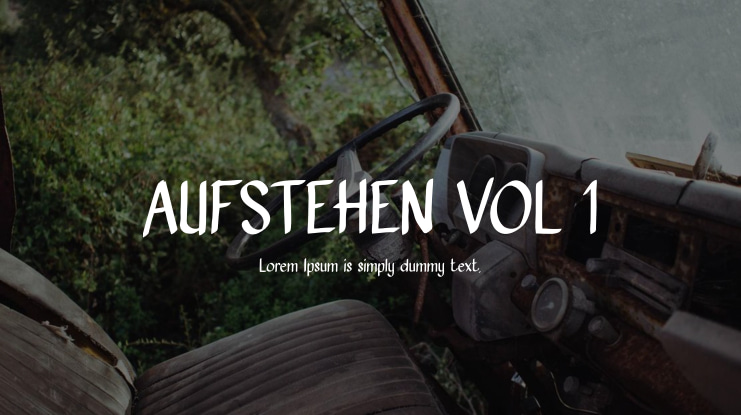AUFSTEHEN VOL 1 Font