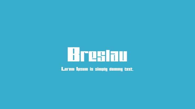 Breslau Font