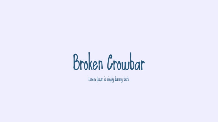 Broken Crowbar Font