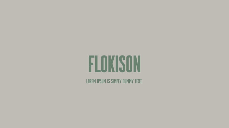 Flokison Font