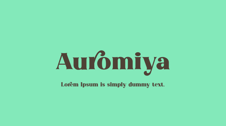 Auromiya Font