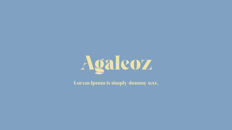 Agaleoz Font