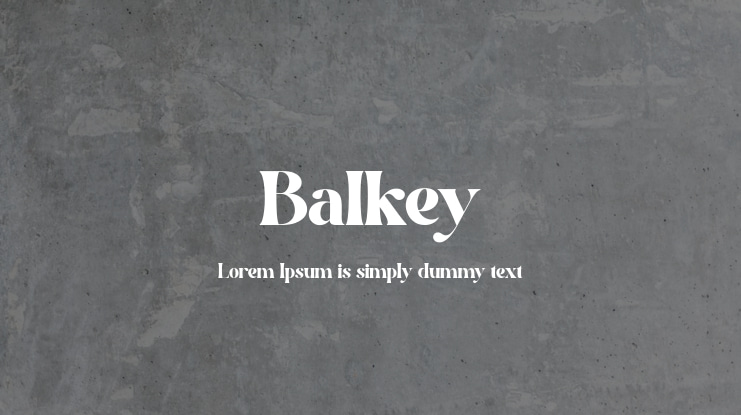 Balkey Font