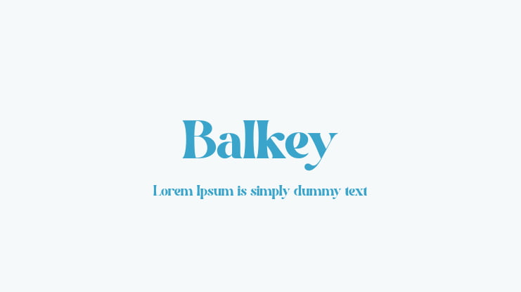 Balkey Font