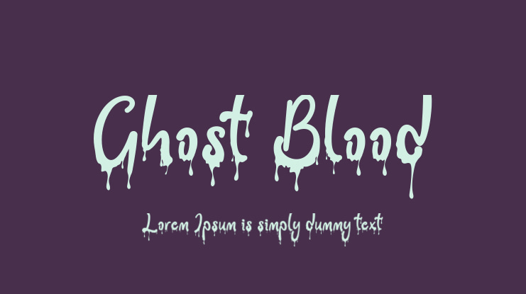 Ghost Blood Font