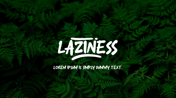 Laziness Font