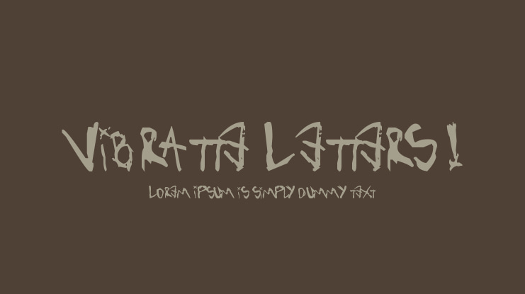 Vibratte Letters ! Font