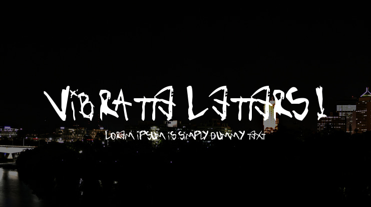 Vibratte Letters ! Font