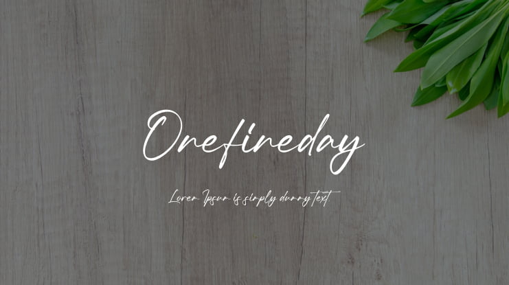 Onefineday Font