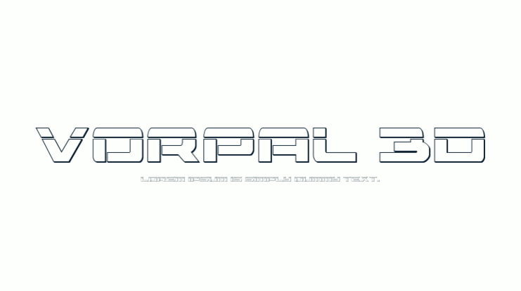 Vorpal 3D Font Family