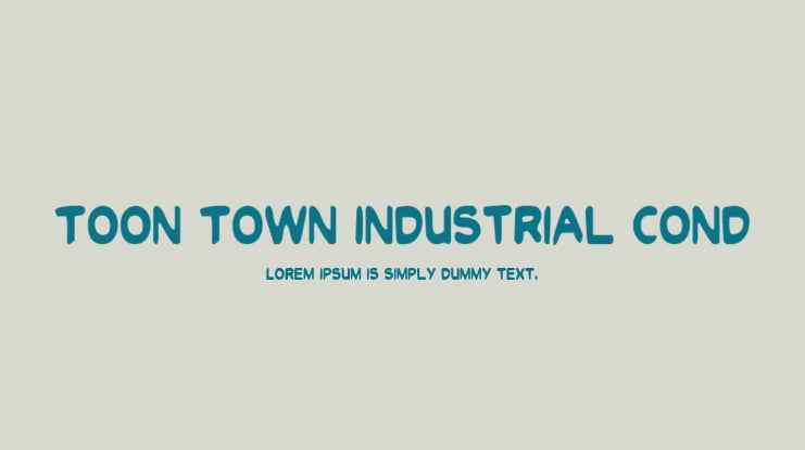 Toon Town Industrial Cond Font Family