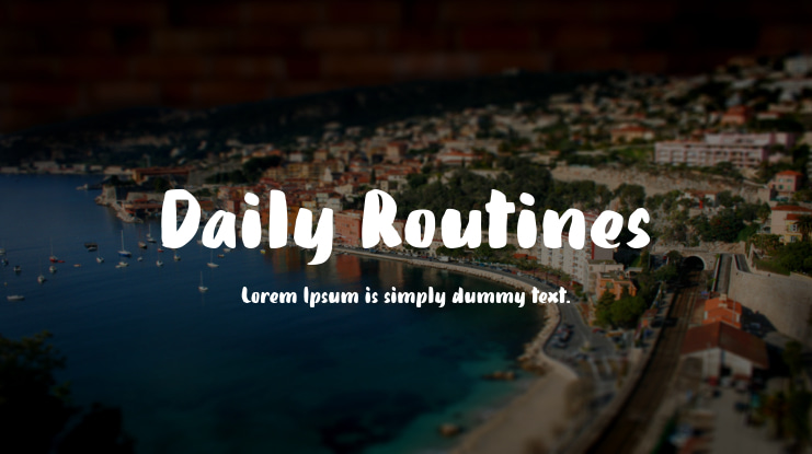 Daily Routines Font