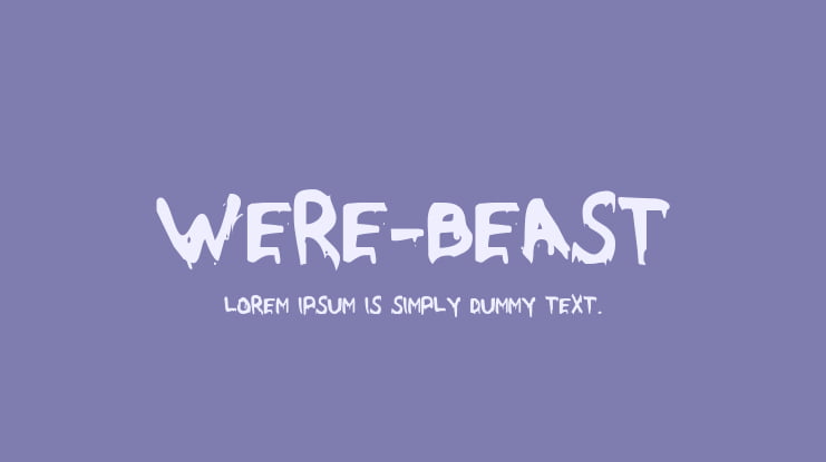 Were-Beast Font Family