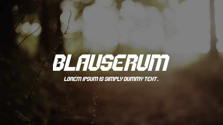 BLAUSERUM Font