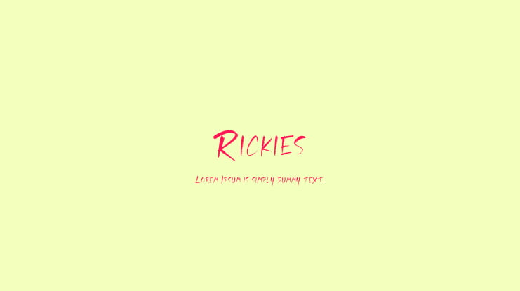 Rickies Font