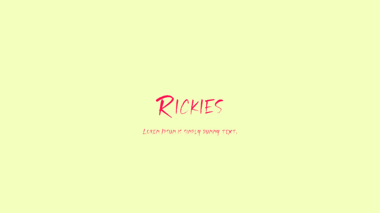 Rickies Font