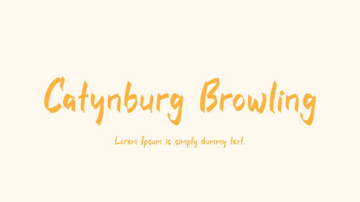 Catynburg Browling Font Family