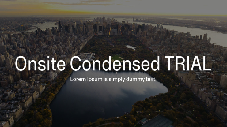 Onsite Condensed TRIAL Font Family