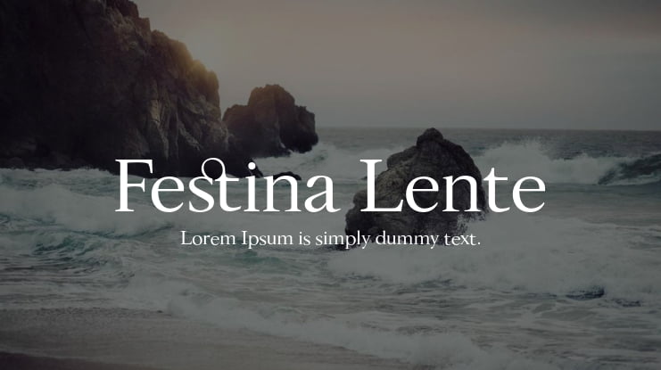 Festina Lente Font
